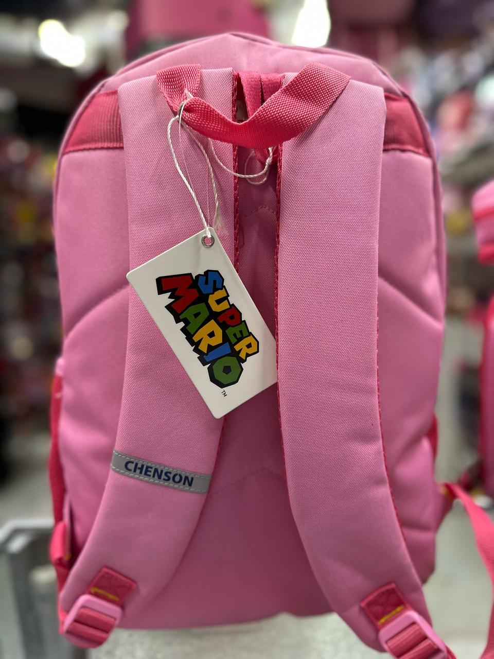 Mochila primaria peach puntos rosa Chenson