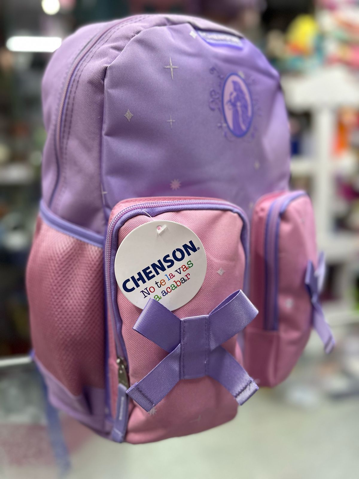 Mochila primaria Rapunzel moños Chenson