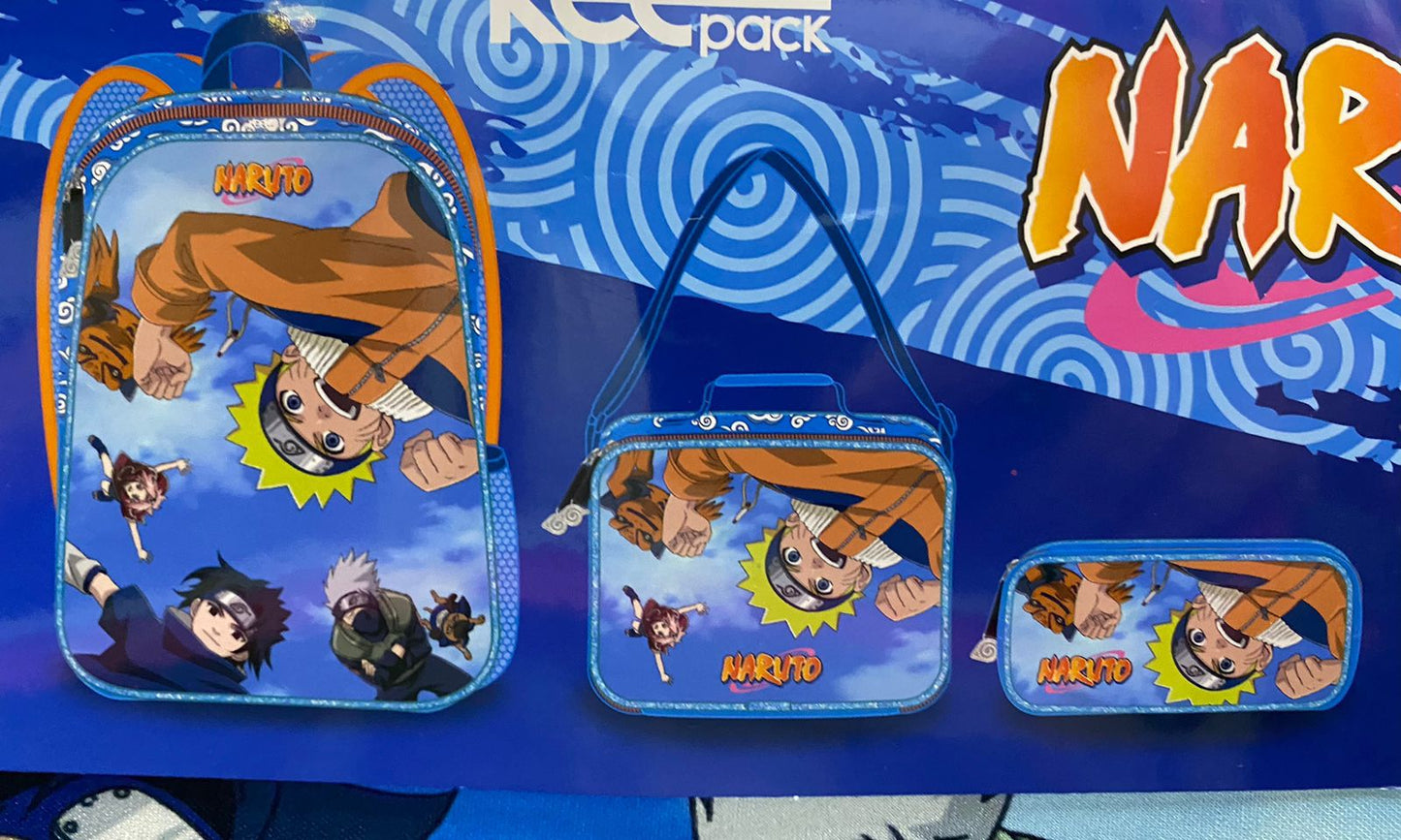 SET 3 EN 1 NARUTO KEEPACK PRIMARIA