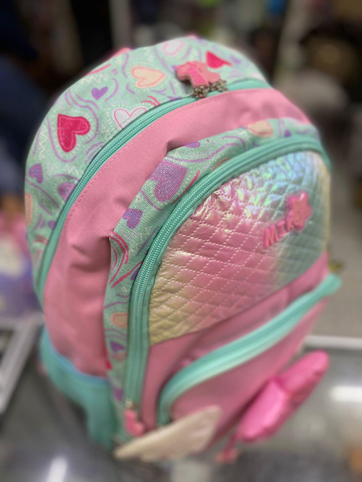 Mochila juvenil corazón con alas miko