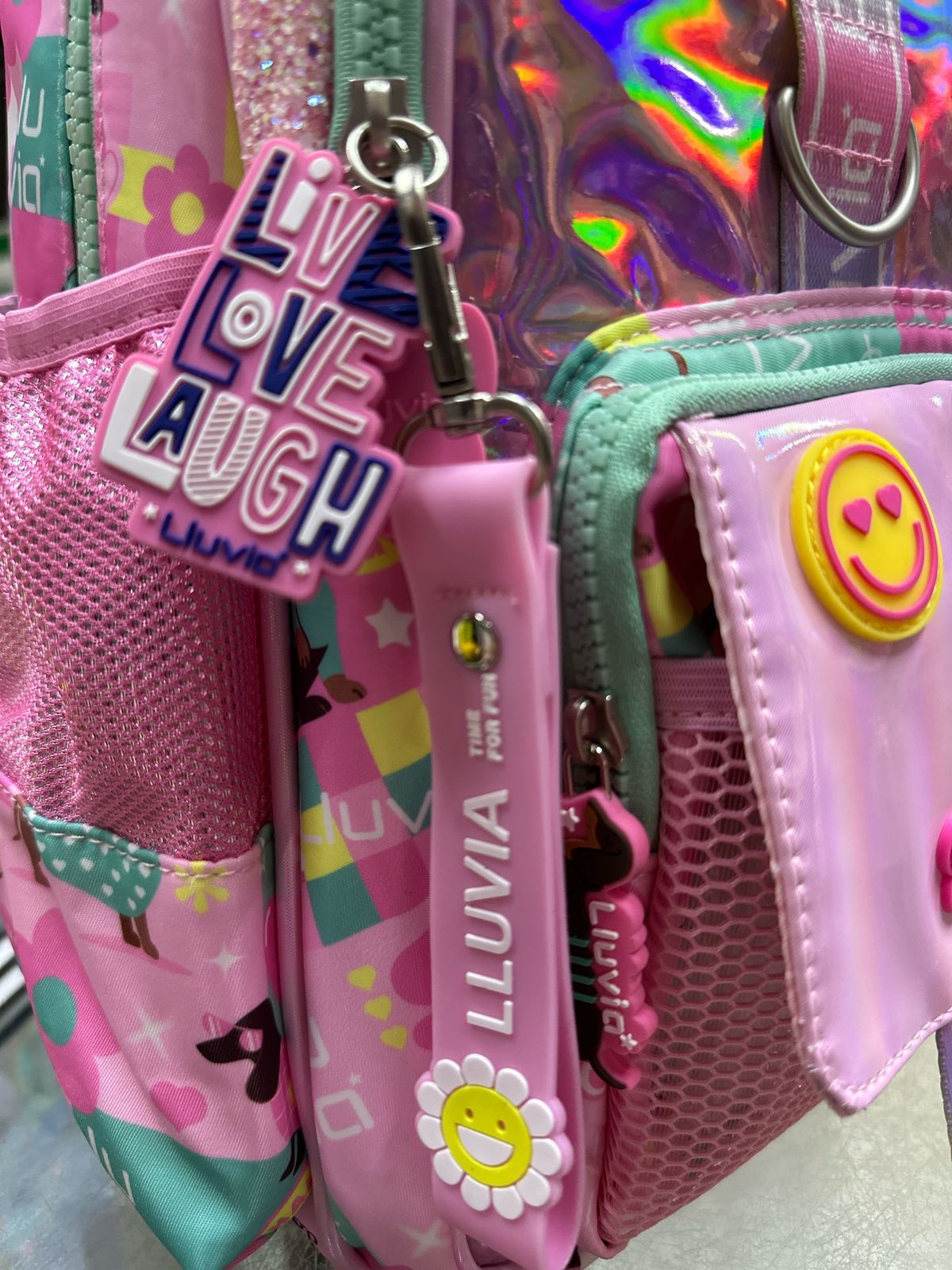 Combo primaria stickers tornasol rosa lluvia