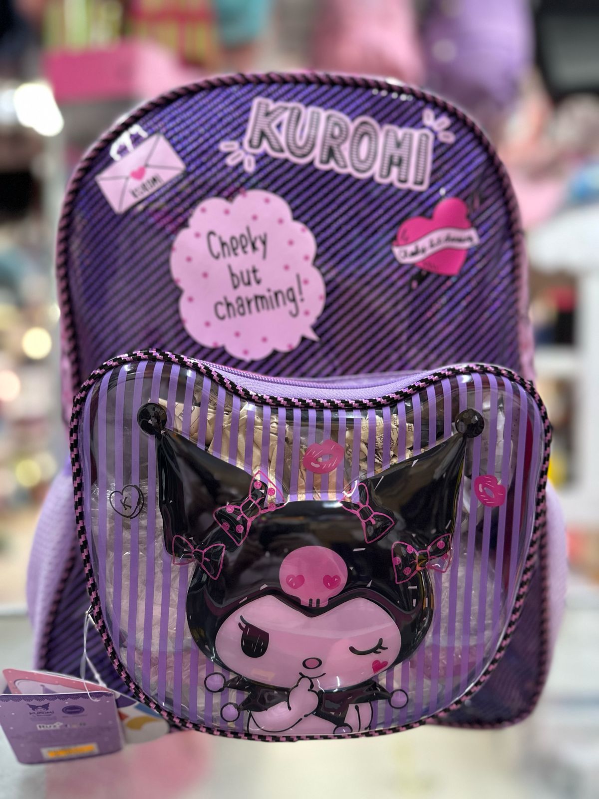 Mochila primaria Kuromi cheeky but chafming
