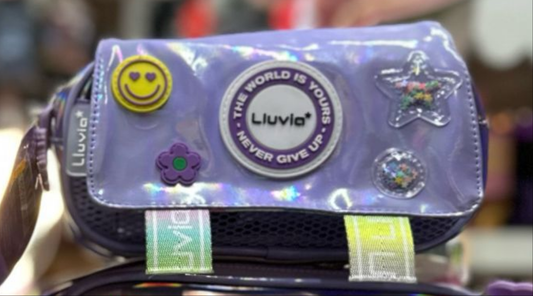 Lapicera stickers tornasol Lila lluvia