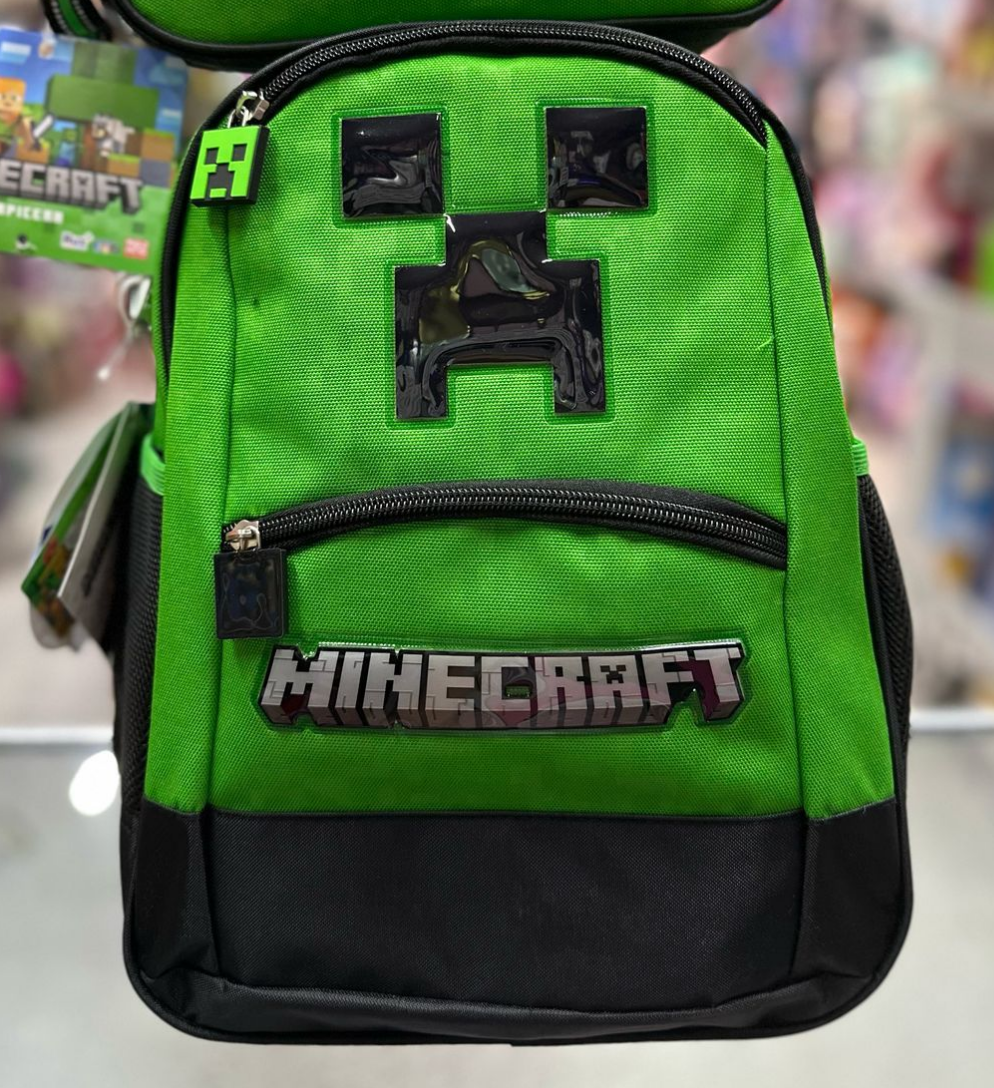 Mochila kinder cara de Creeper Ruz