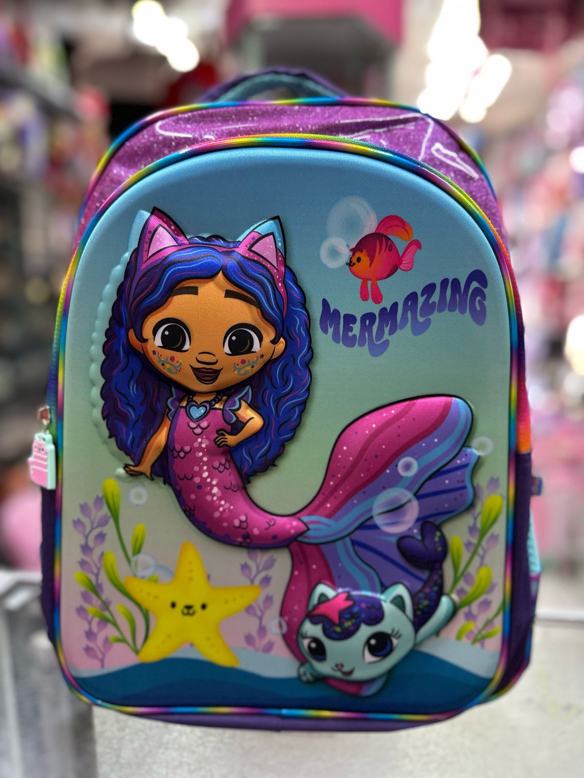 Mochila primaria Gaby sirena tornasol Fotorama