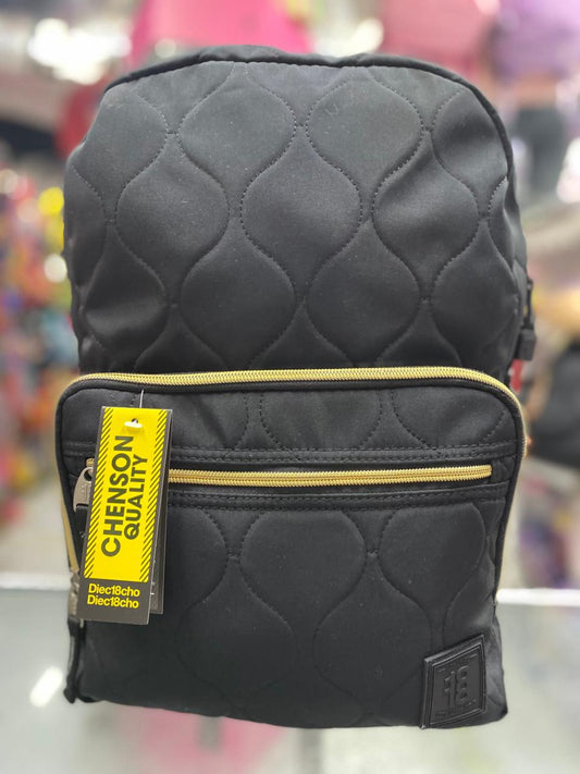 Mochila juvenil textura negra  chenson