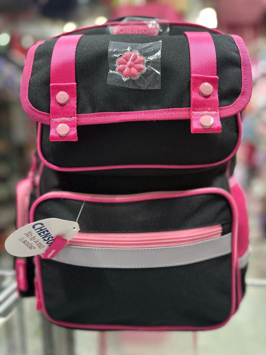 Mochila juvenil clásica negra Chenson