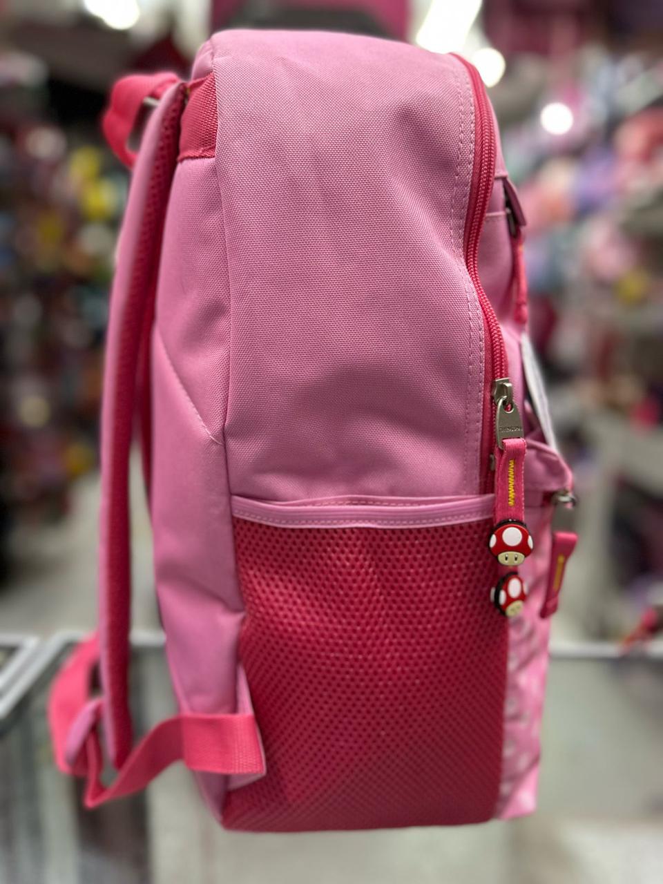 Mochila primaria peach puntos rosa Chenson