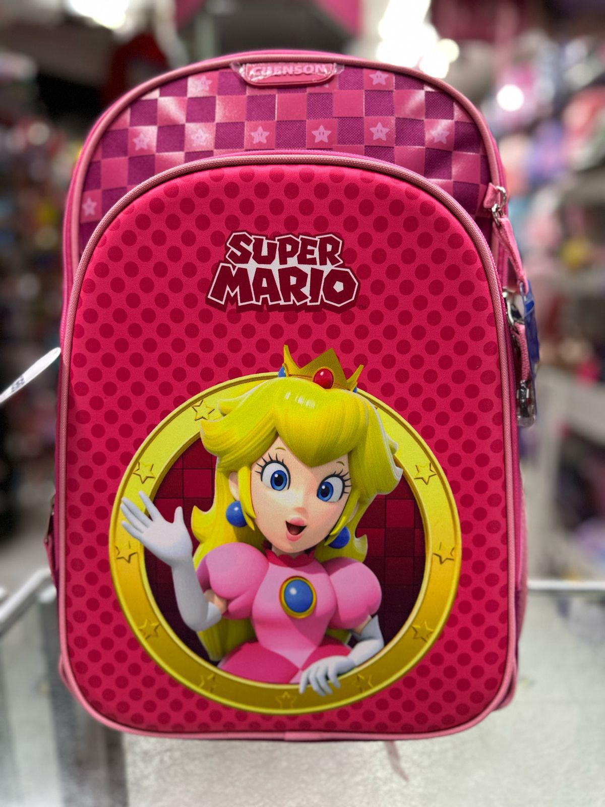 Mochila primaria peach aro dorado Chenson