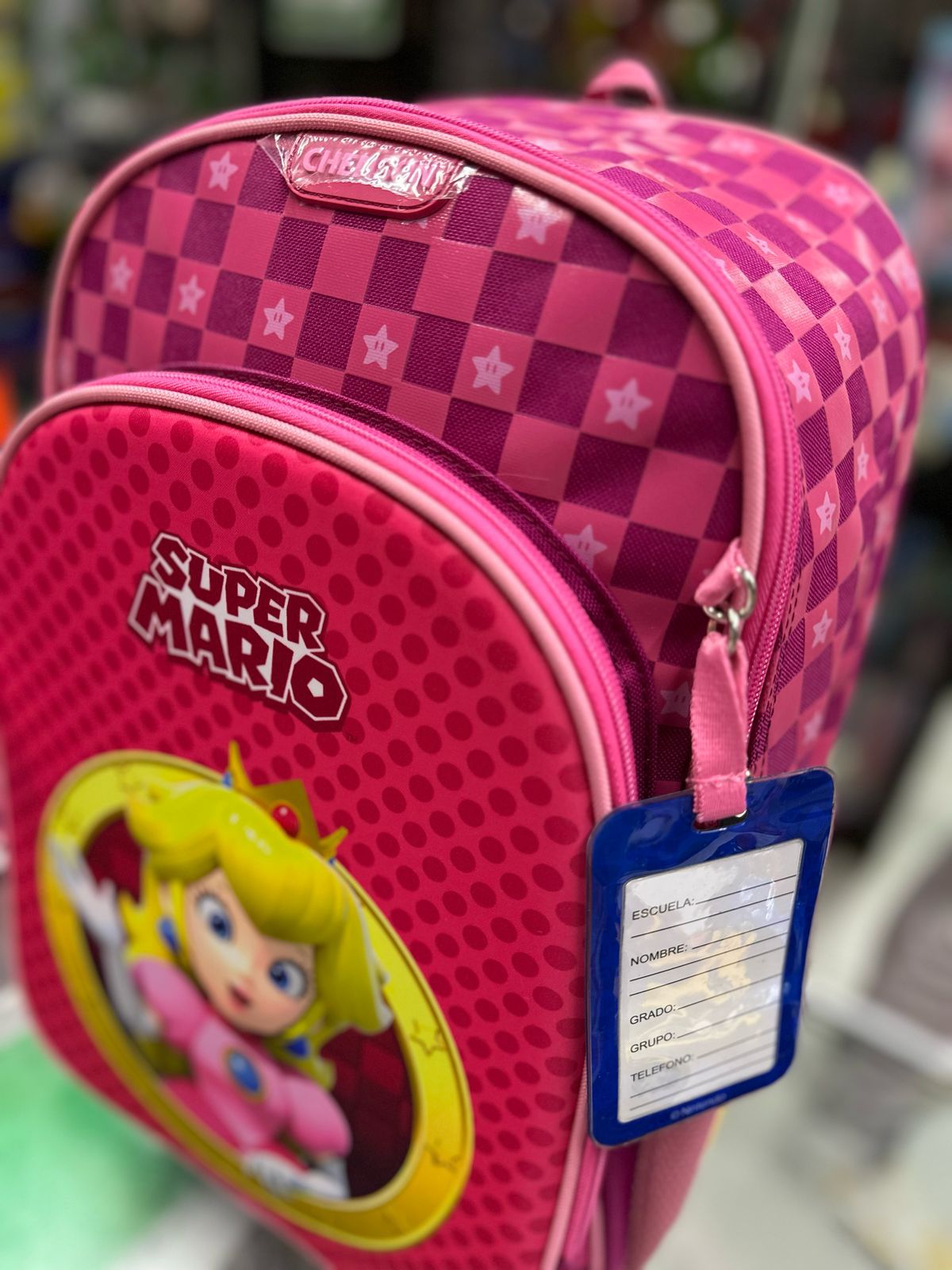 Mochila primaria peach aro dorado Chenson