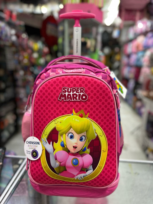 Mochila carro premium peach aro dorado Chenson