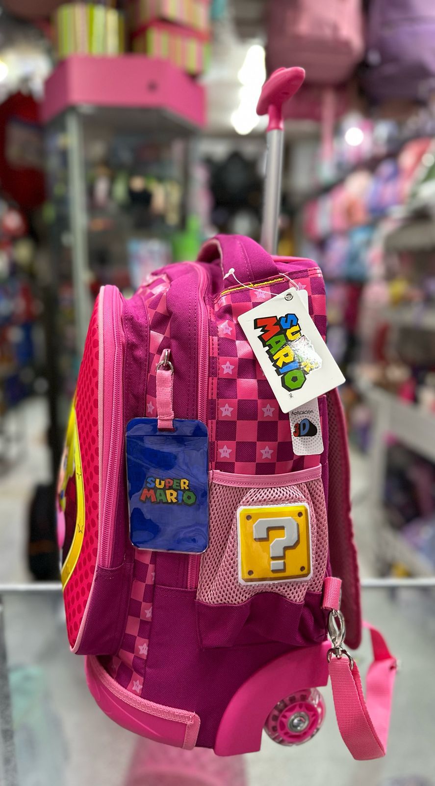 Mochila carro premium peach aro dorado Chenson