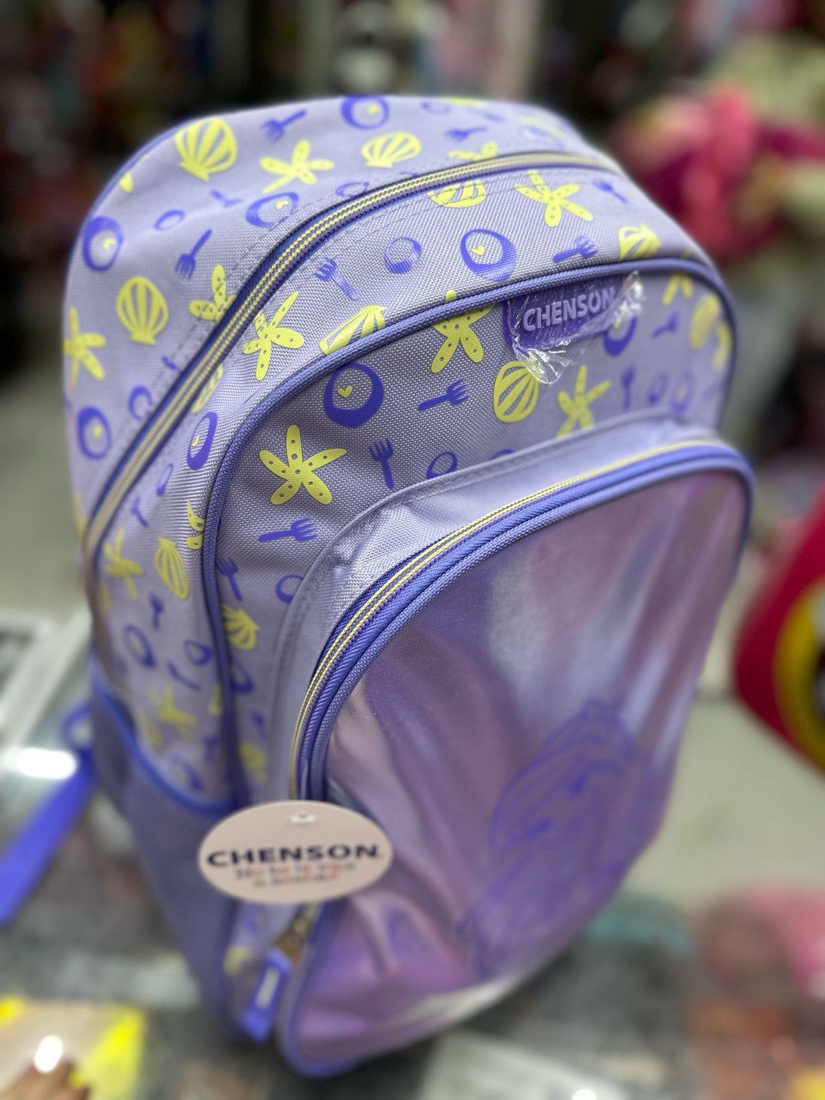 Mochila Ariel tornasol lila Chenson