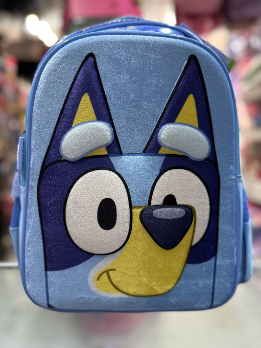 Mochila primaria Bluey cara terciopelo Fotorama