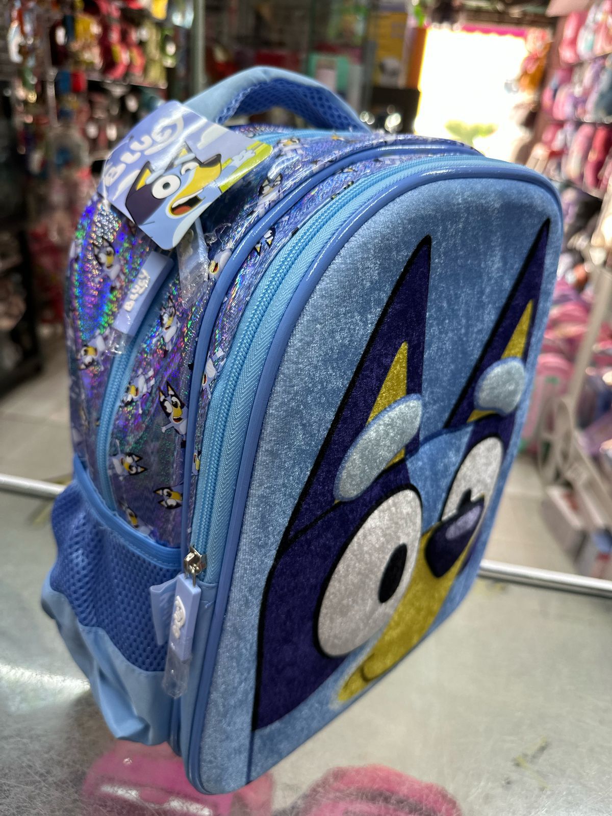 Mochila kinder Bluey cara terciopelo Fotorama
