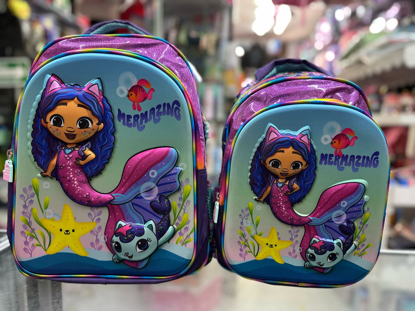 Mochila primaria Gaby sirena tornasol Fotorama