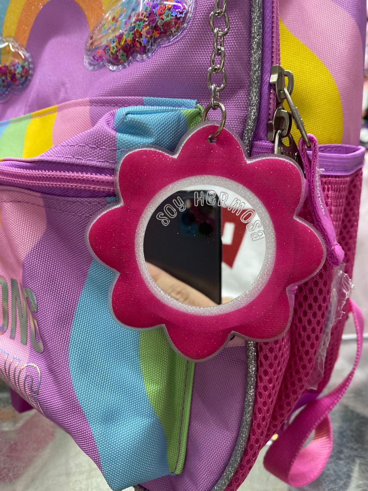 Mochila primaria unicornio arcoiris Chenson