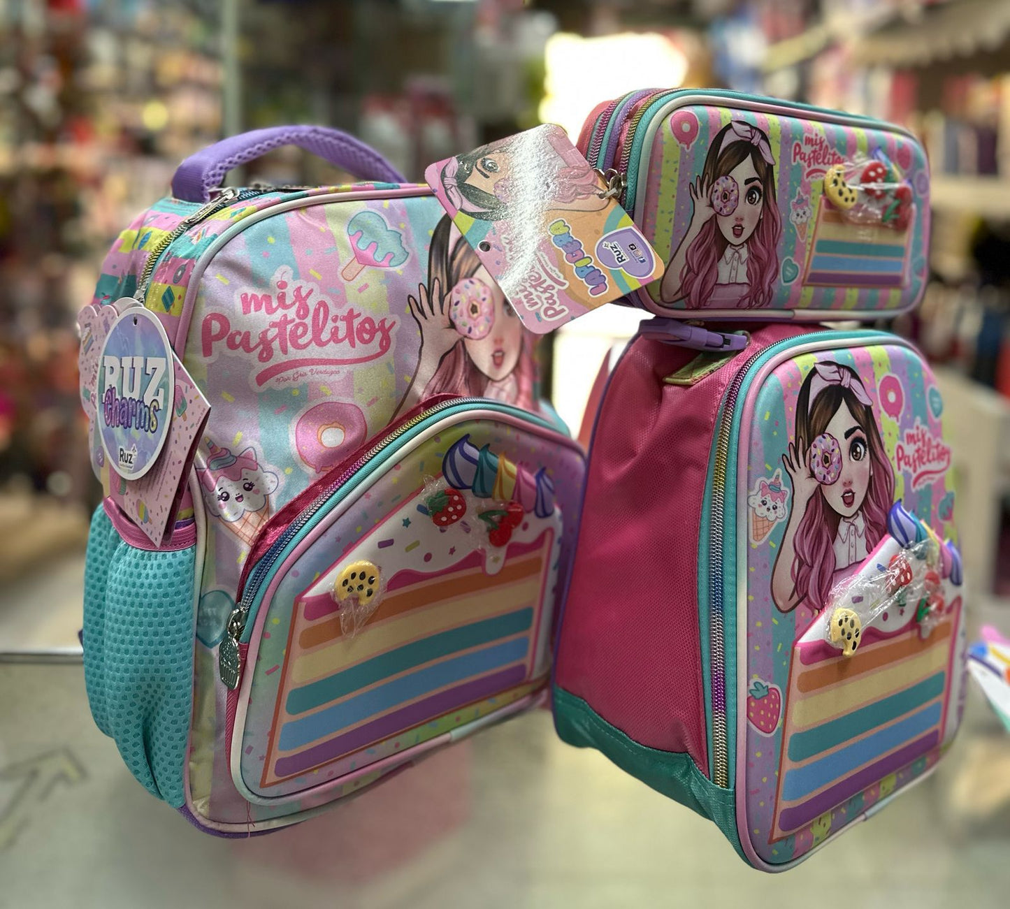 Combo kinder mis pastelitos pastel arcoiris Ruz