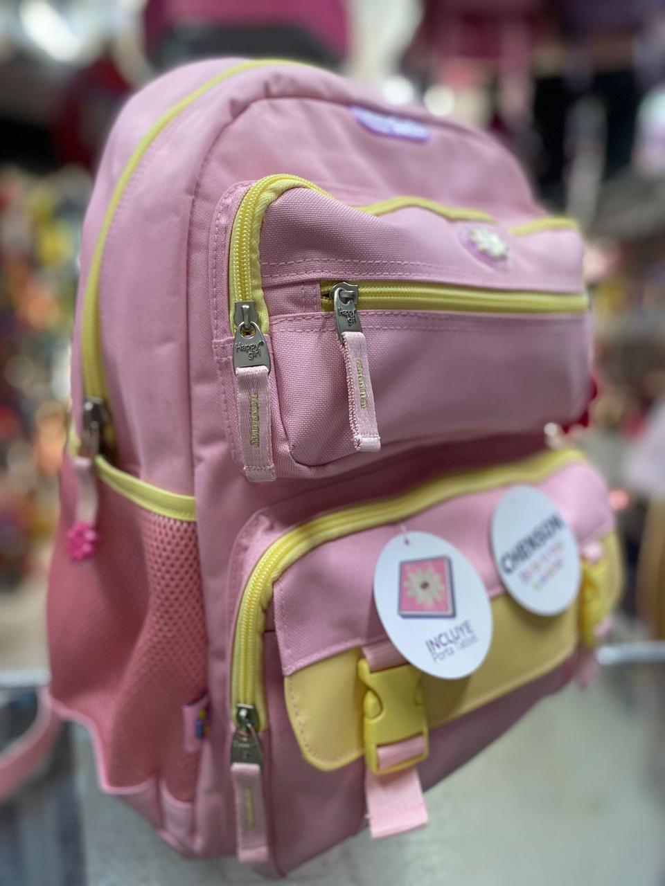 Mochila juvenil clásico rosa chenson