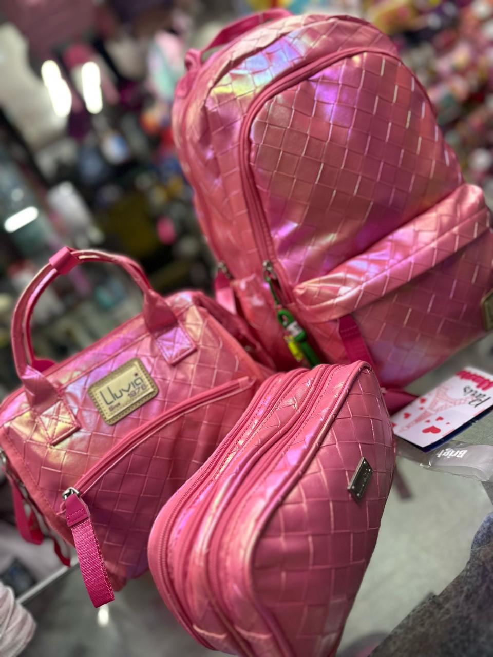 Combo primaria rombos tornasol fucsia lluvia