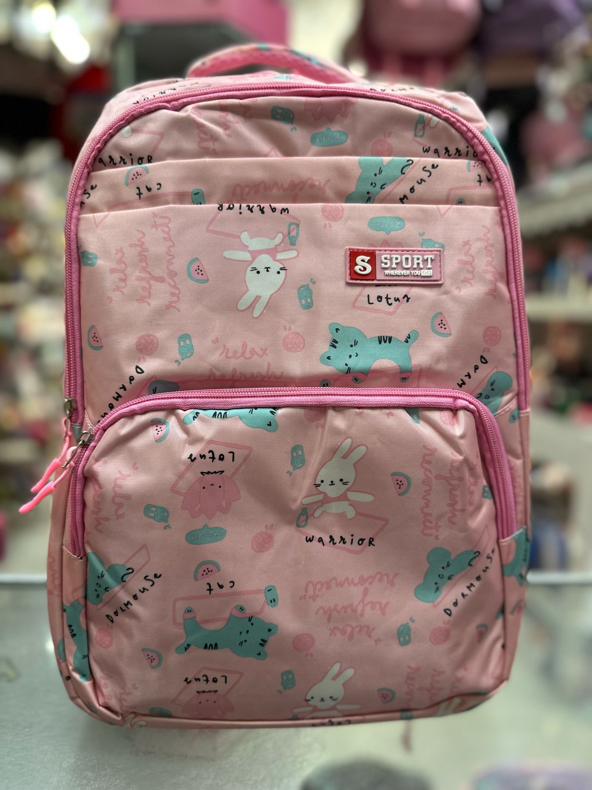 Mochila juvenil conejos y gatos