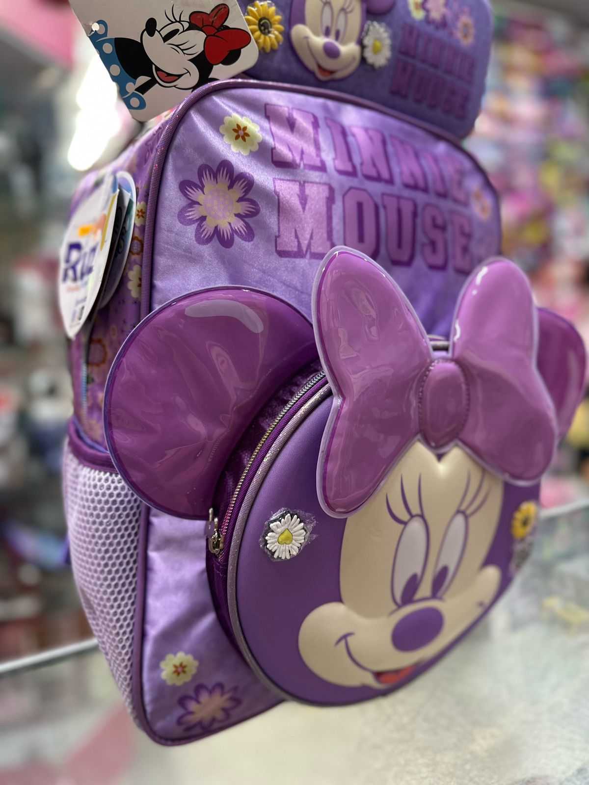Mochila primaria Minnie flores Ruz