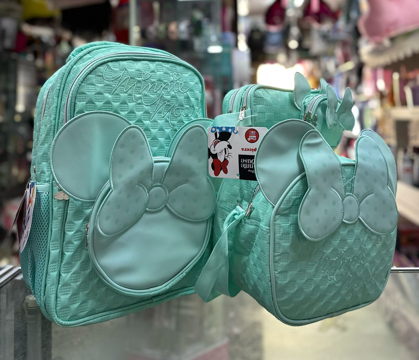 Combo primaria Minnie textura menta Ruz