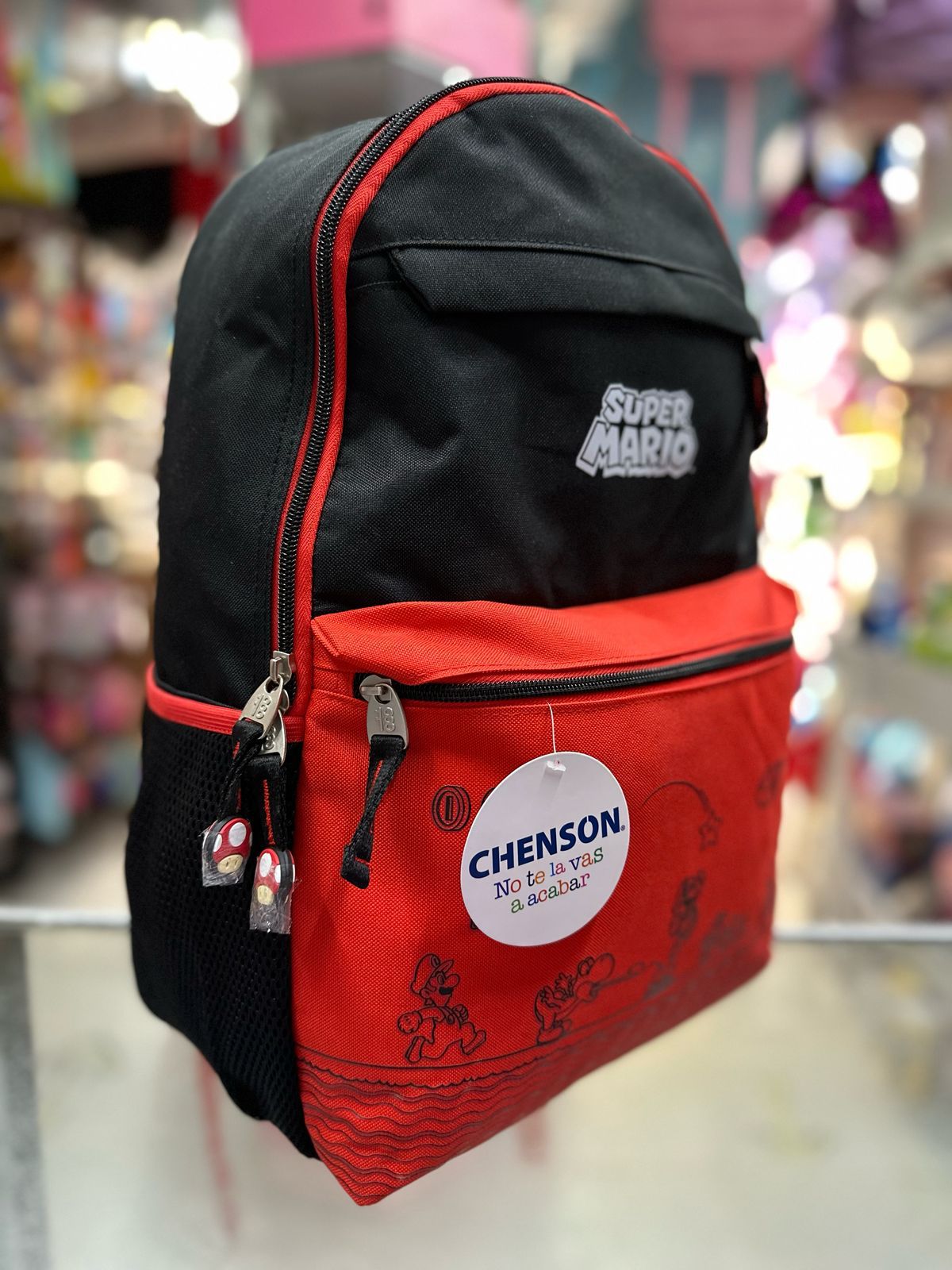 Mochila primaria súper Mario Chenson