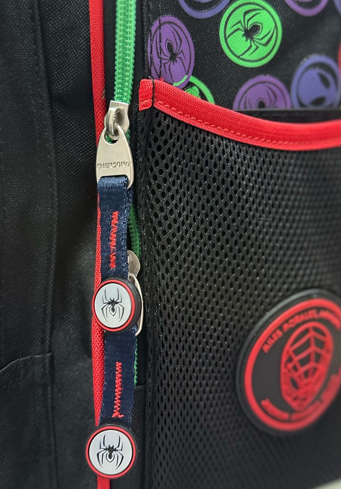 Mochila primaria Miles Morales círculos Chenson