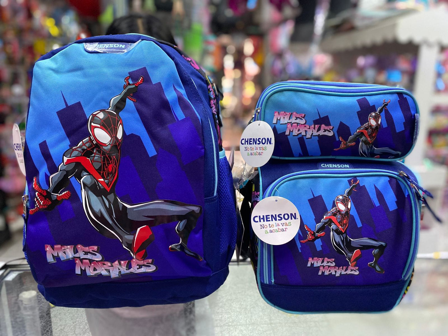 Combo primaria Miles Morales ciudad azul Chenson