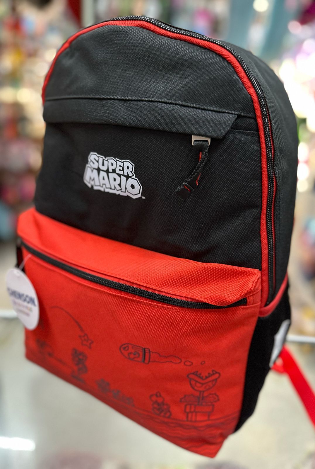 Mochila primaria súper Mario Chenson