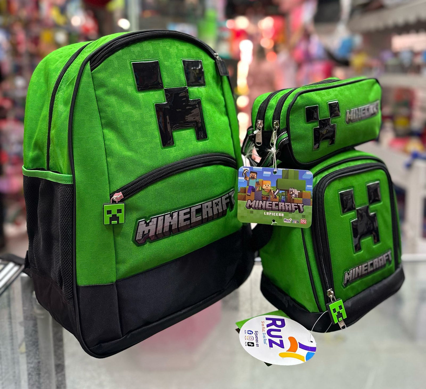 Combo primaria cara de Creeper Ruz