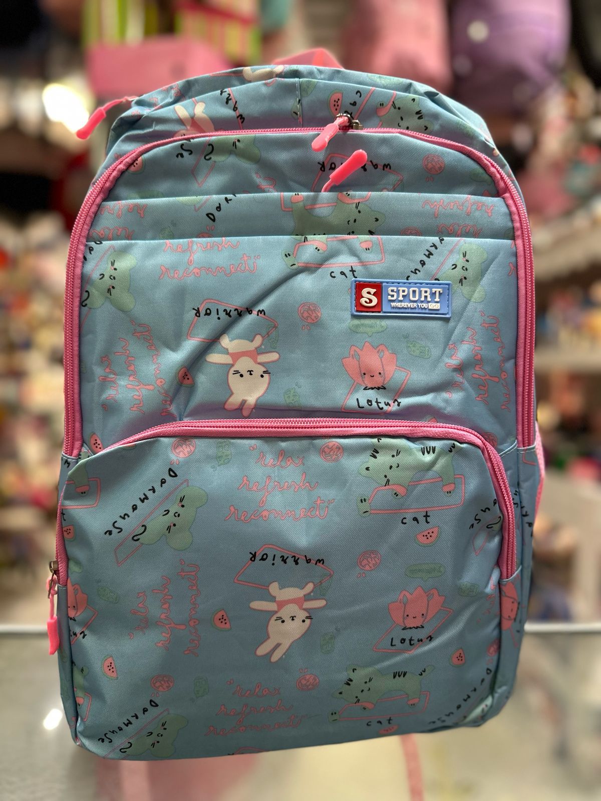 Mochila juvenil conejos y gatos