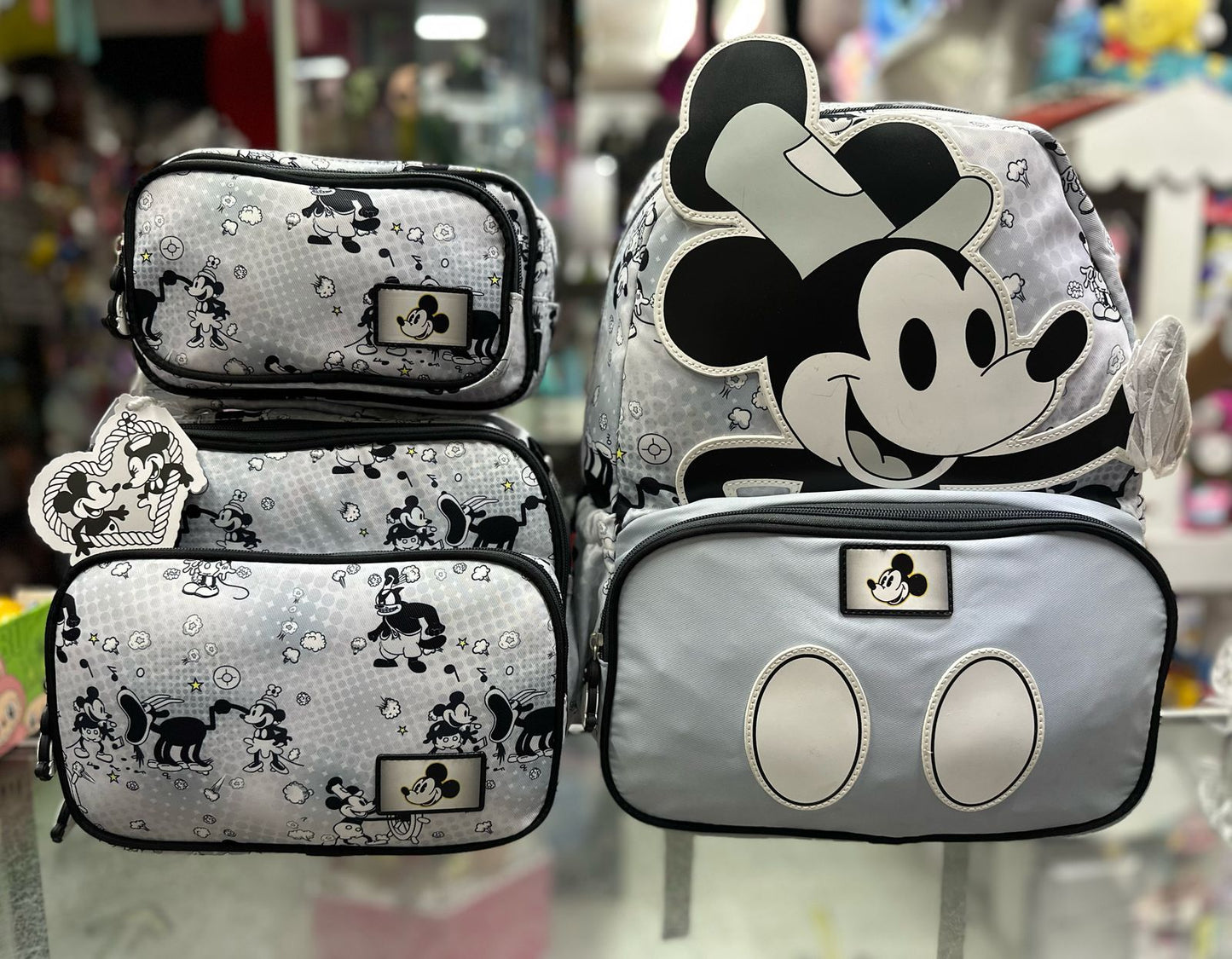 Combo primaria Mickey retro gris lluvia
