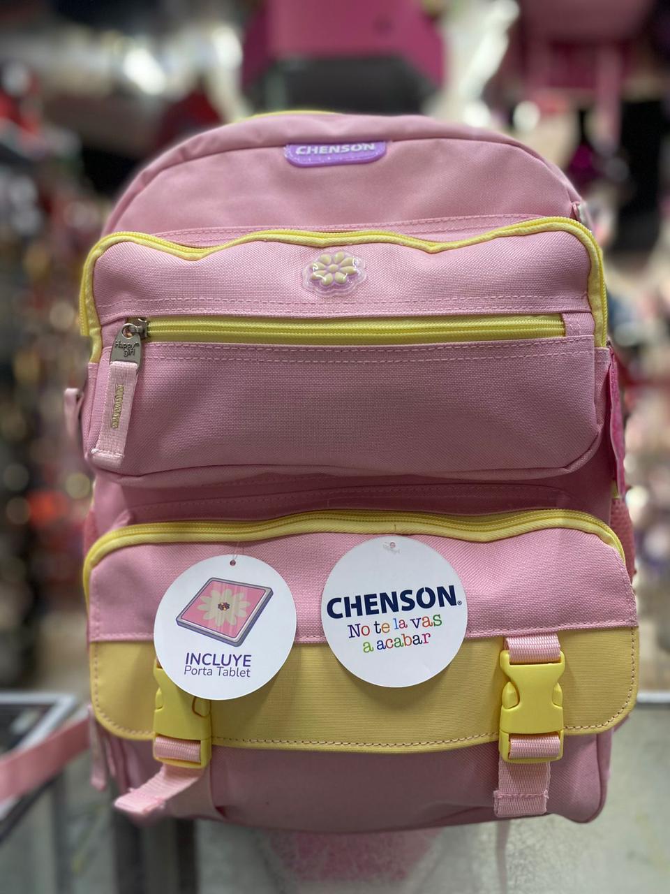 Mochila juvenil clásico rosa chenson