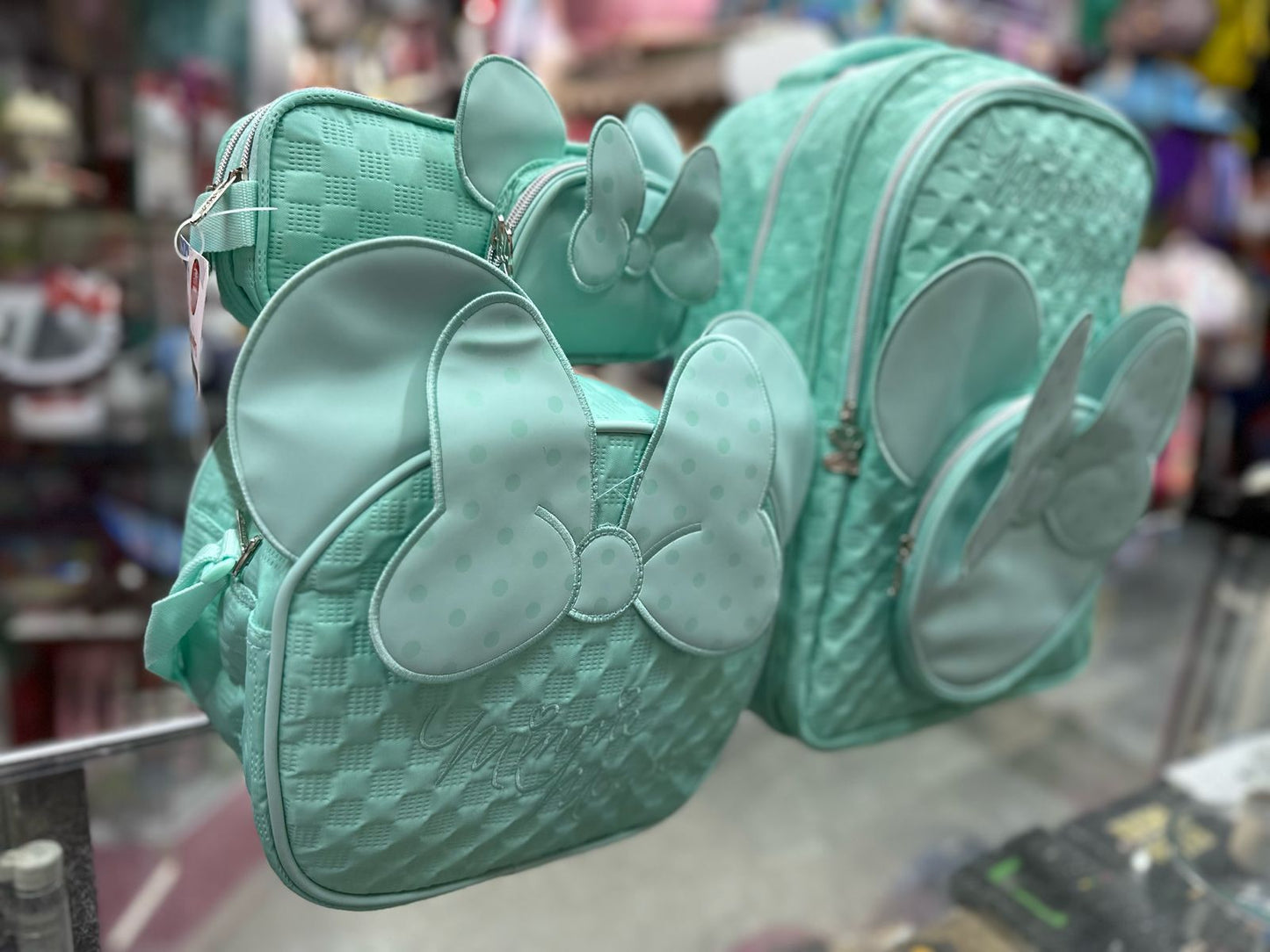 Combo primaria Minnie textura menta Ruz