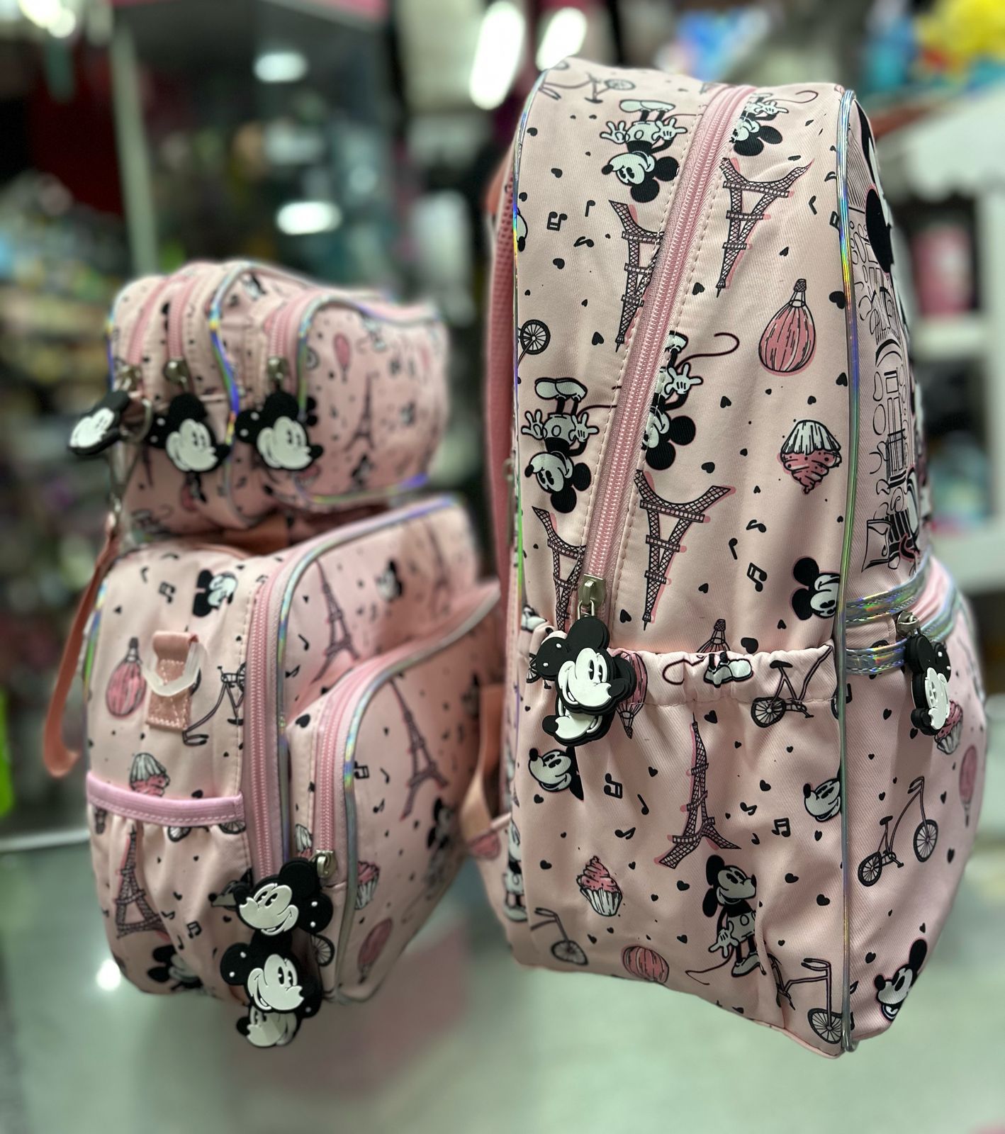 Combo primaria Mickey París rosa lluvia