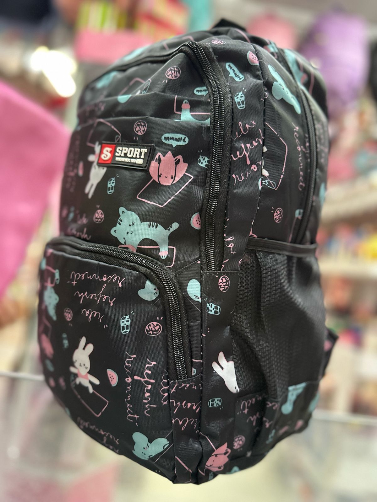 Mochila juvenil conejos y gatos