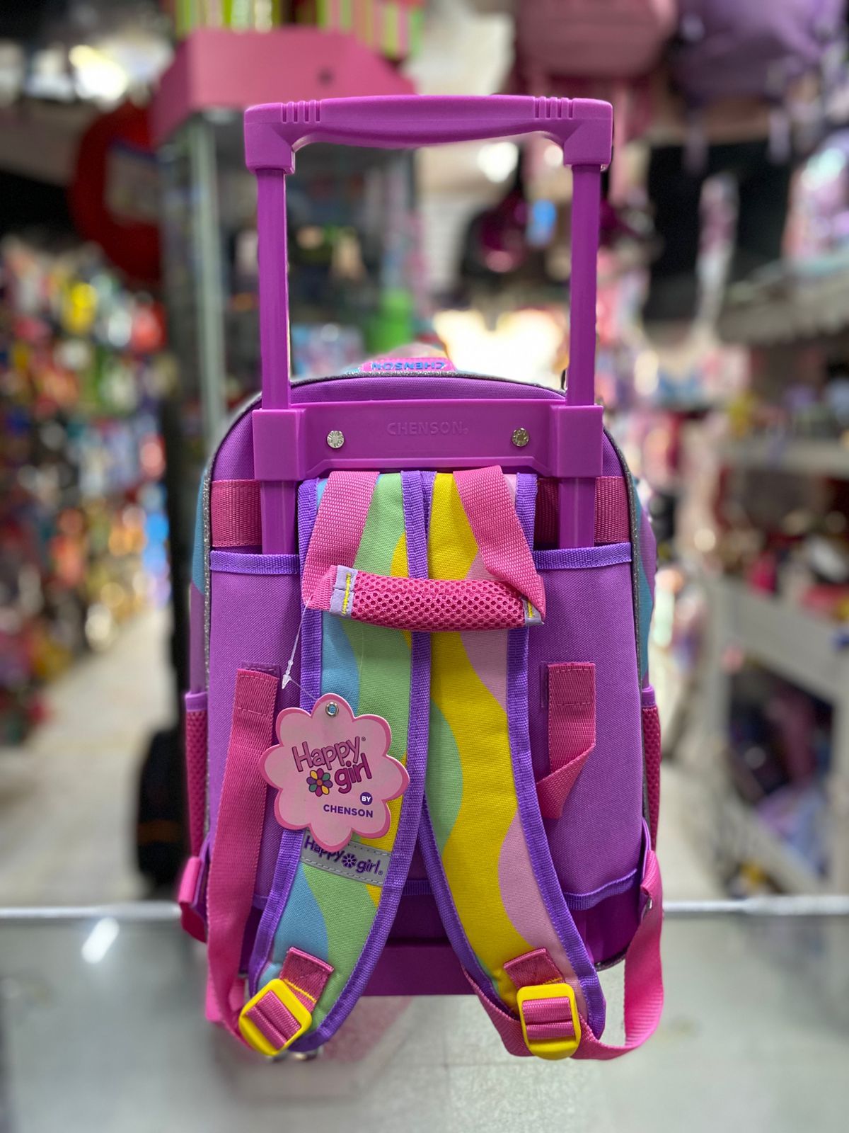 Mochila carro kinder unicornio arcoiris Chenson