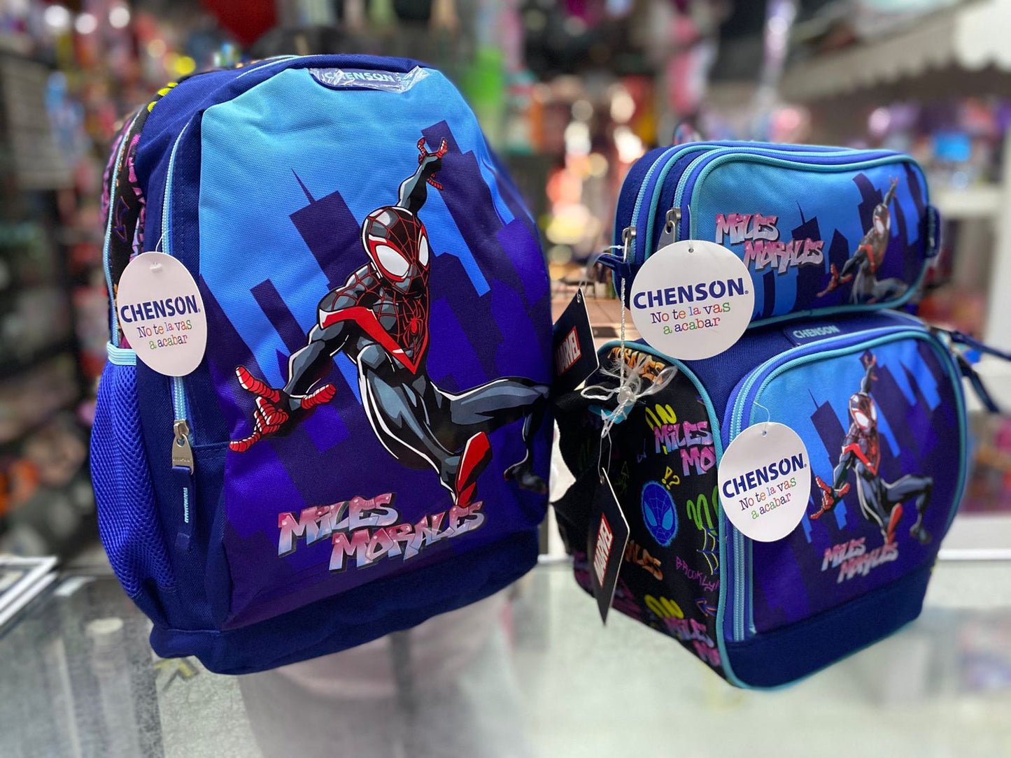 Combo primaria Miles Morales ciudad azul Chenson