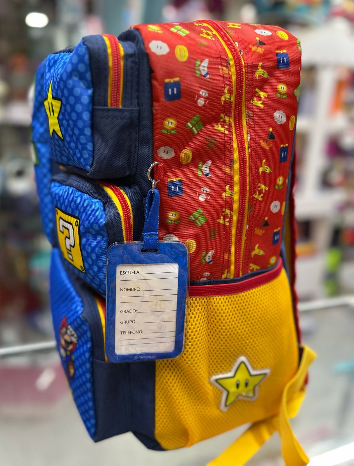 Mochila primaria mario Bross Chenson