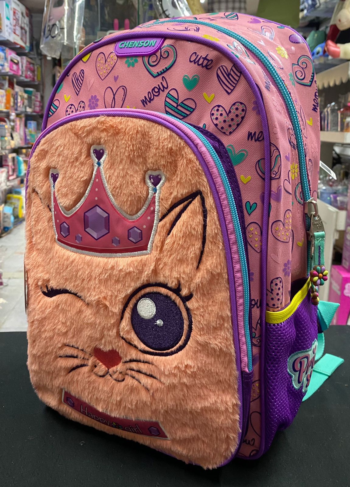 Combo gato peluche corona Chenson