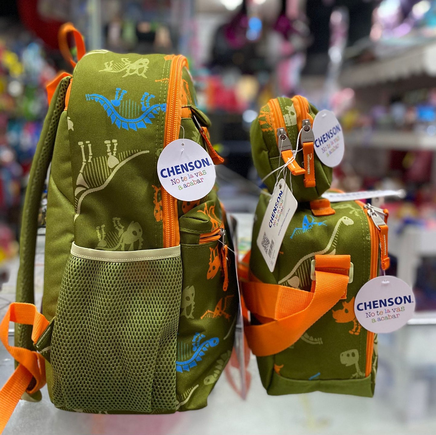 Kit escolar primaria 3 en 1 dinosaurio Chenson