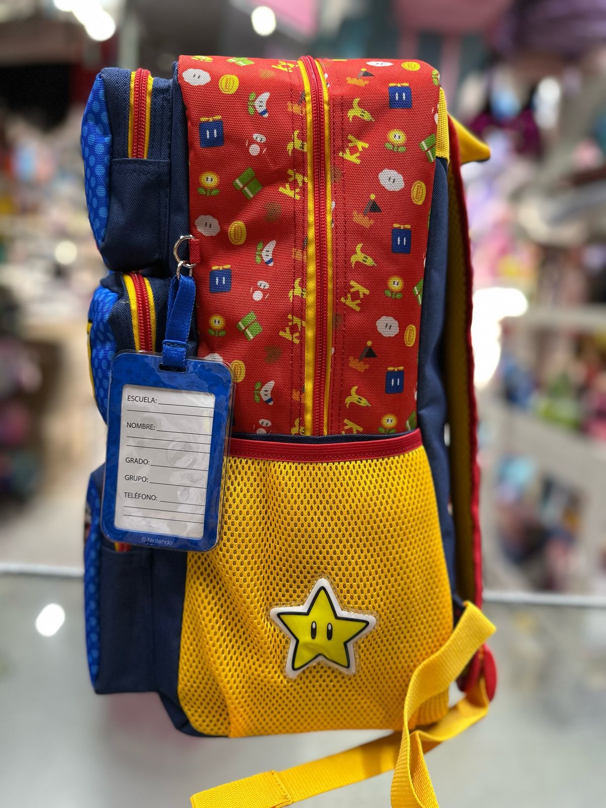 Mochila primaria mario Bross Chenson