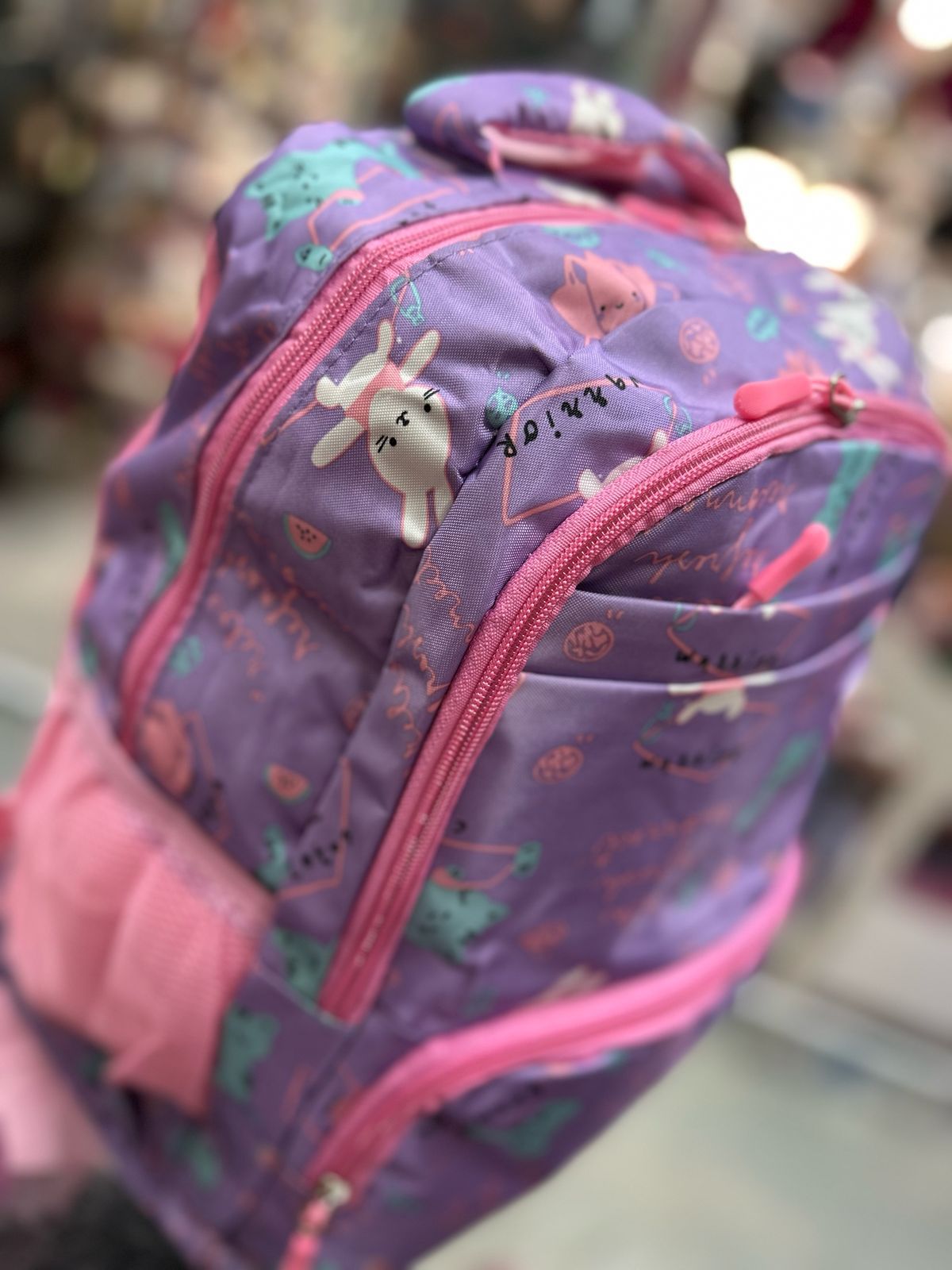 Mochila juvenil conejos y gatos
