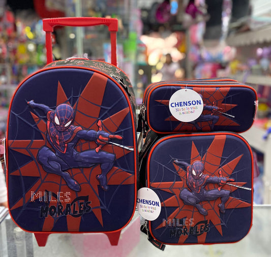 Combo carro kinder Miles Morales estrella chenson