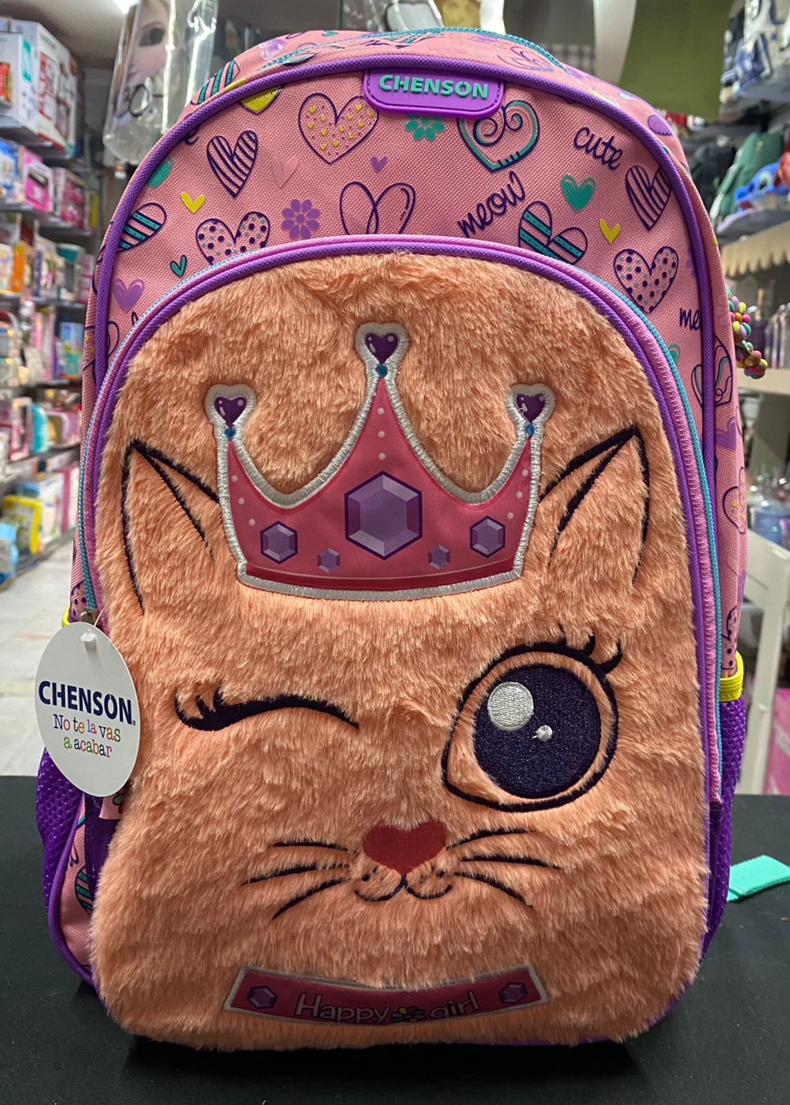 Combo gato peluche corona Chenson