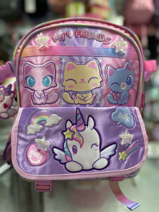 Mochila primaria unicornio onix mu Friends Ruz