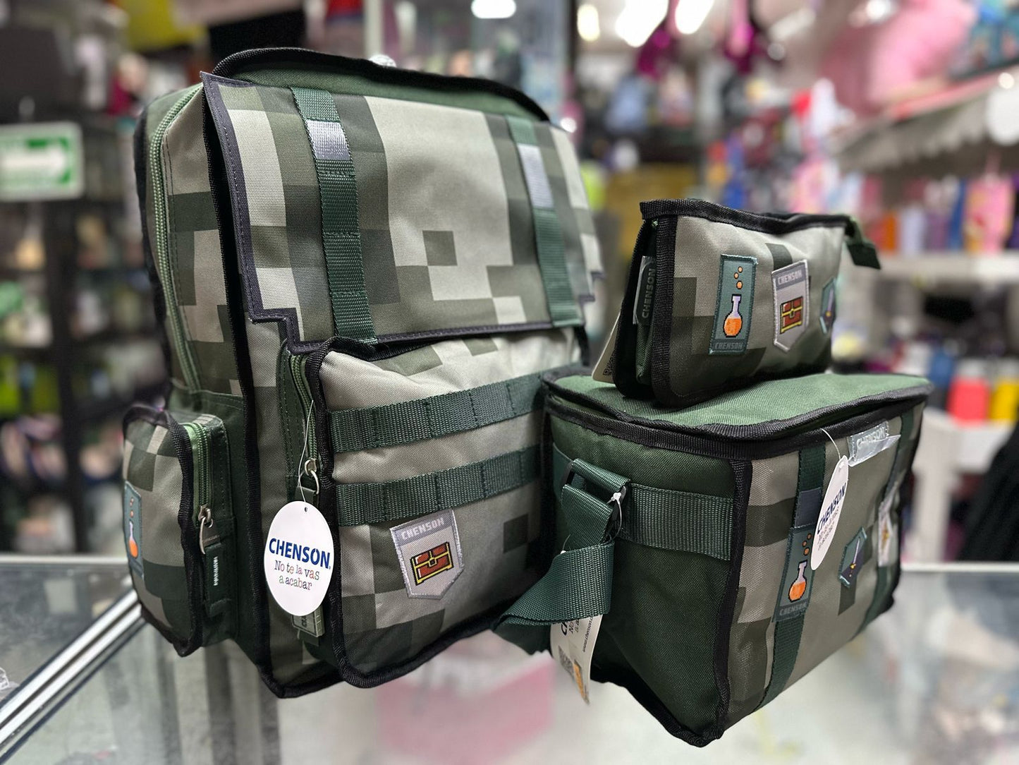 Combo juvenil primaria pixeles militar Chenson