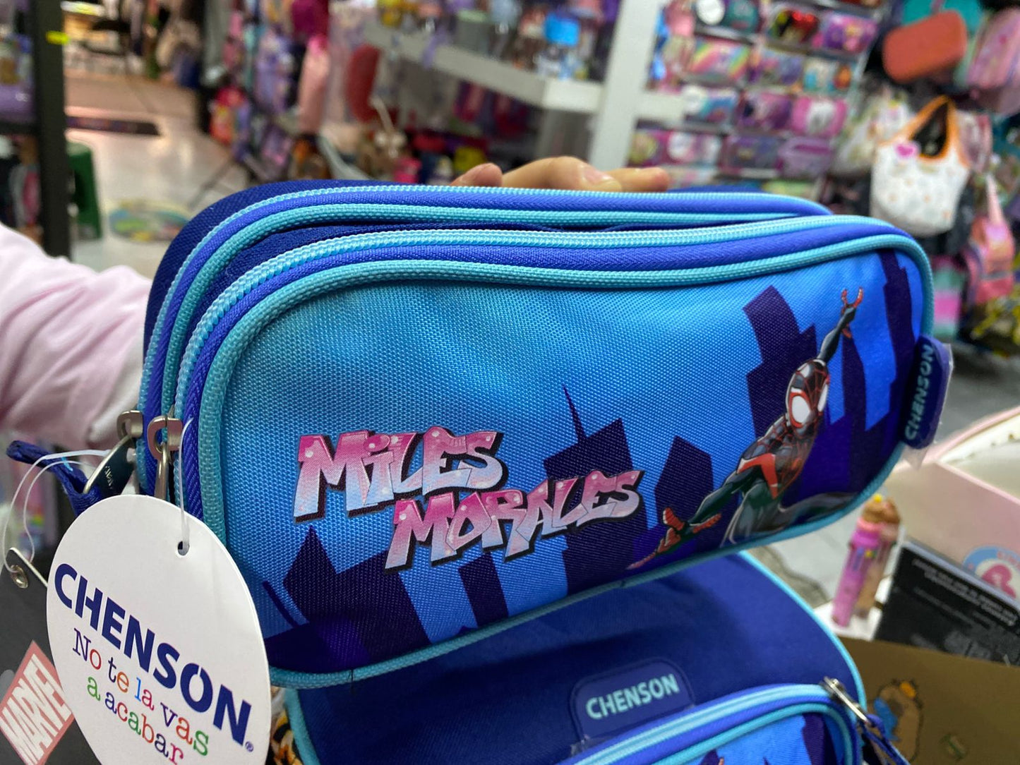 Lapicera Miles Morales ciudad azul Chenson
